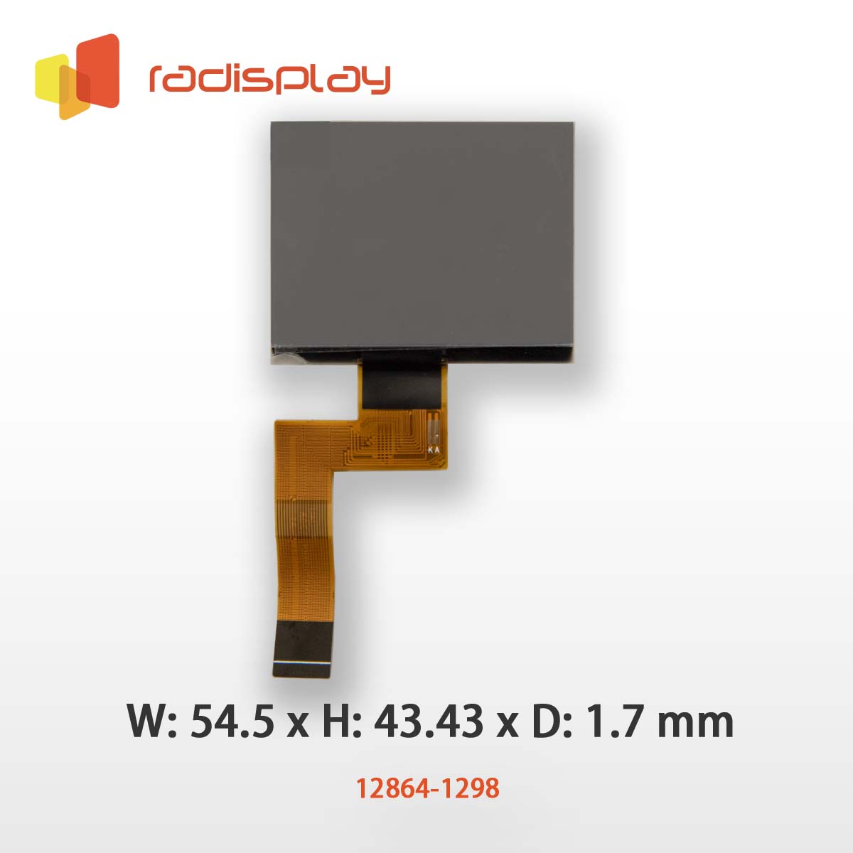 128x64 Graphic LCD (Chip on Glass) (RC12864-1298)