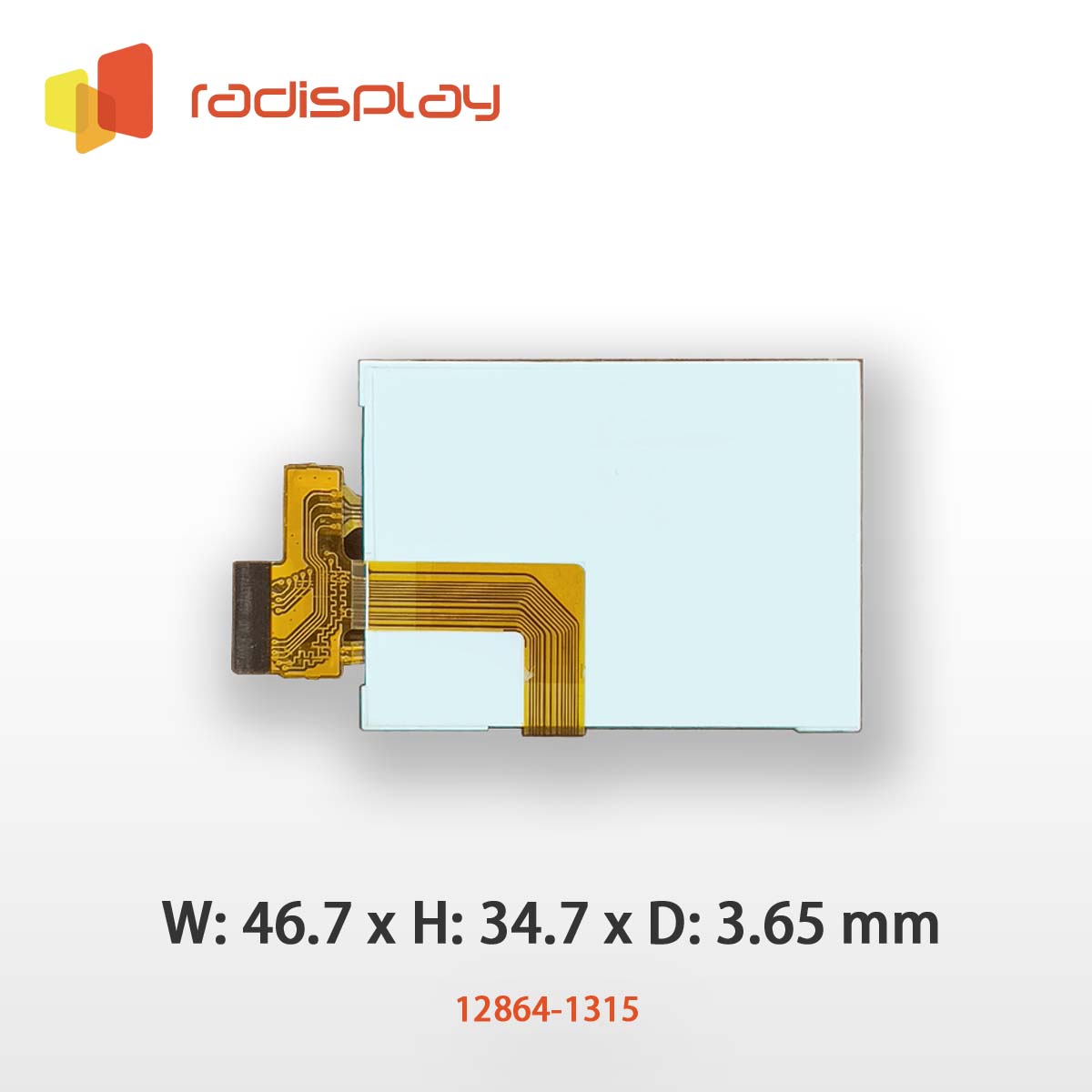 128x64 Graphic LCD (Chip on Glass with Touch Panel) (RC12864-1315)