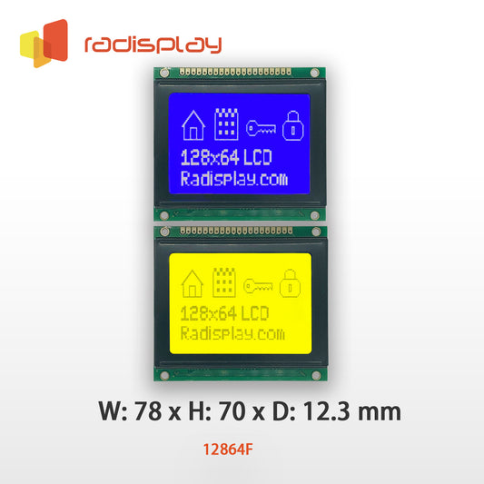 128x64 Dot matrix Graphic LCD (RD12864F)