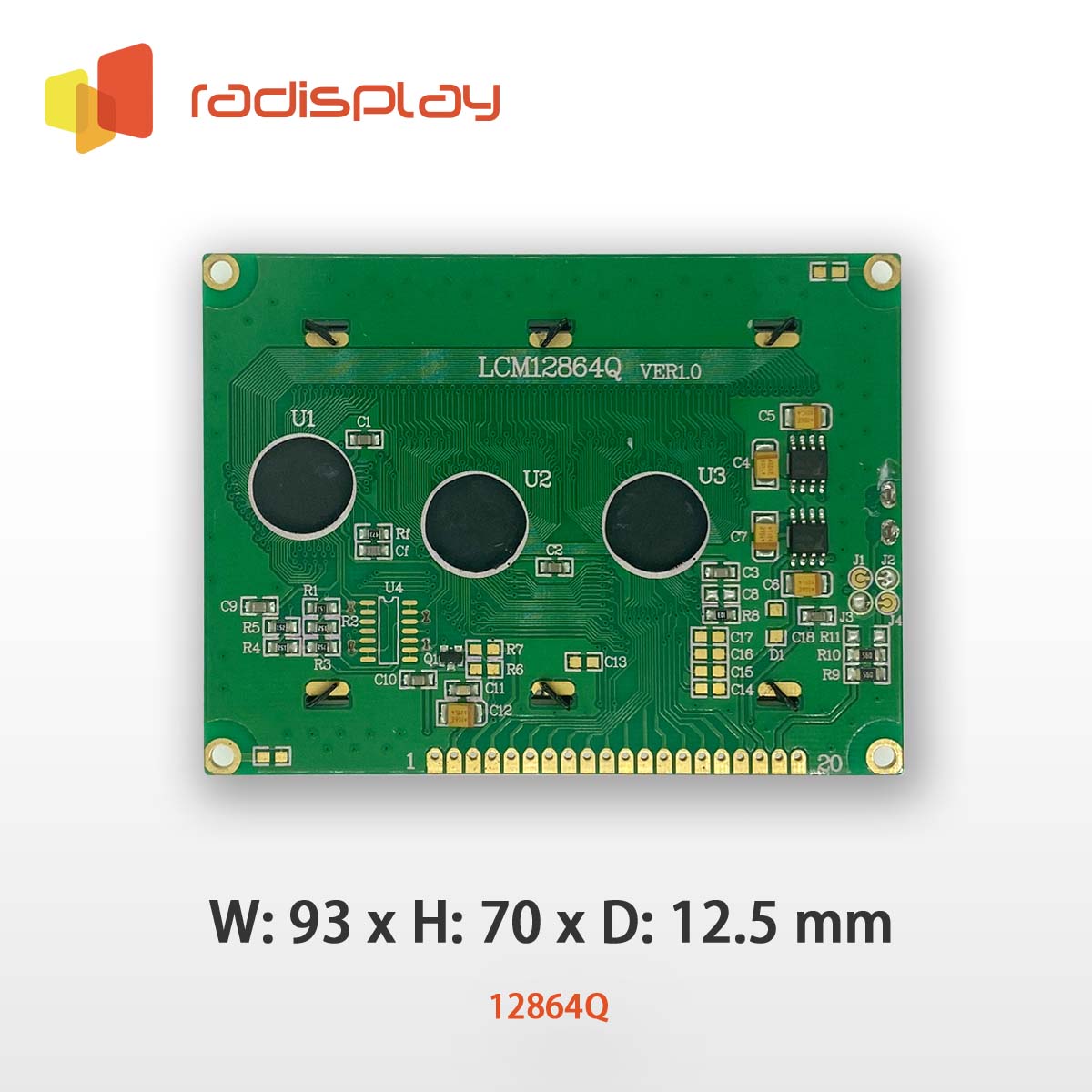 128x64 Dot matrix Graphic LCD (RD12864Q)