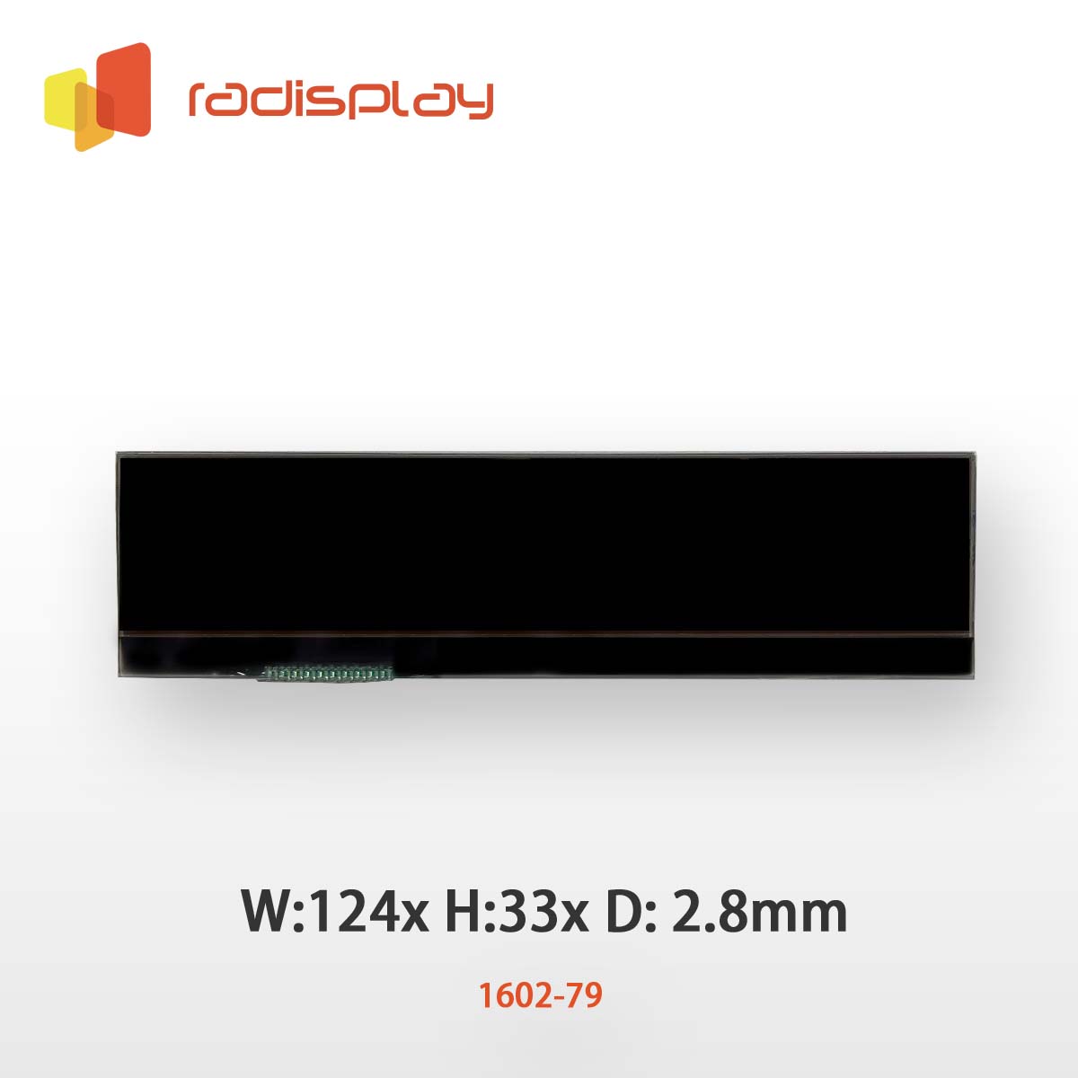 16x2 Character LCD (Chip on Glass) (RC1602-79)