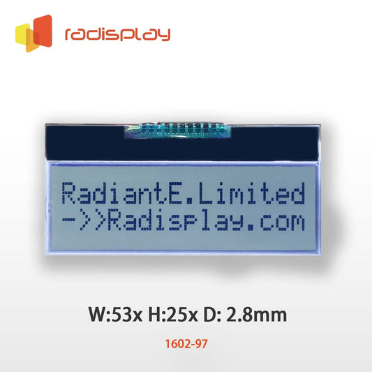 16x2 Character LCD (Chip on Glass) (RC1602-97)