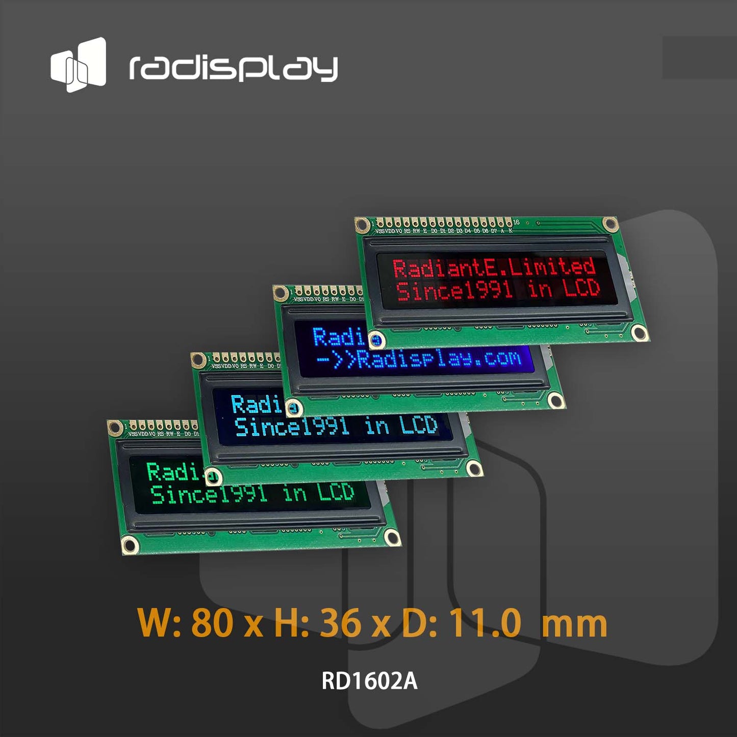 16x2 VATN Character LCD Display Module