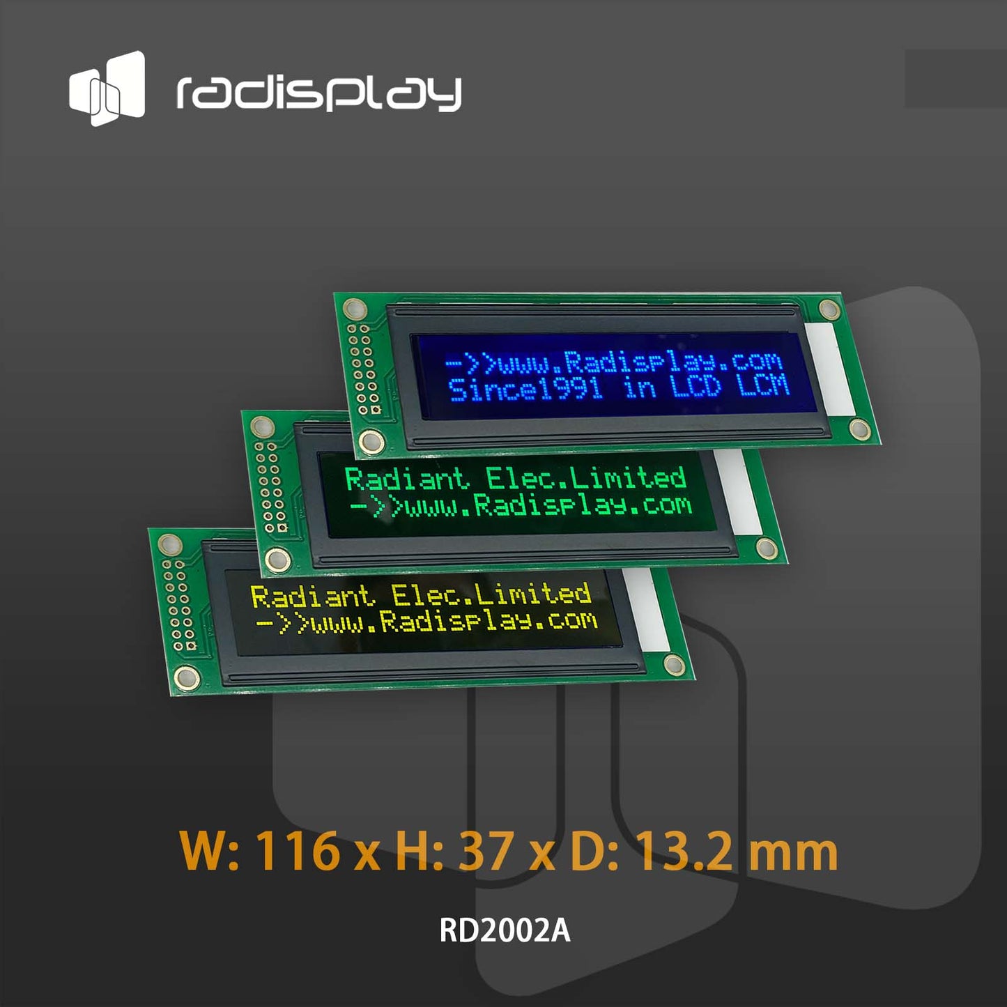 20x2 VATN Character LCD Display Module (RD2002A-VA)