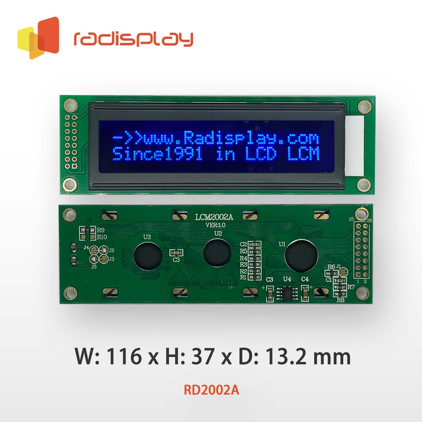 20x2 VATN Character LCD Display Module (RD2002A-VA)