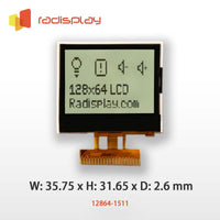 128x64 Graphic LCD (Chip on Glass) (RC12864-1511)