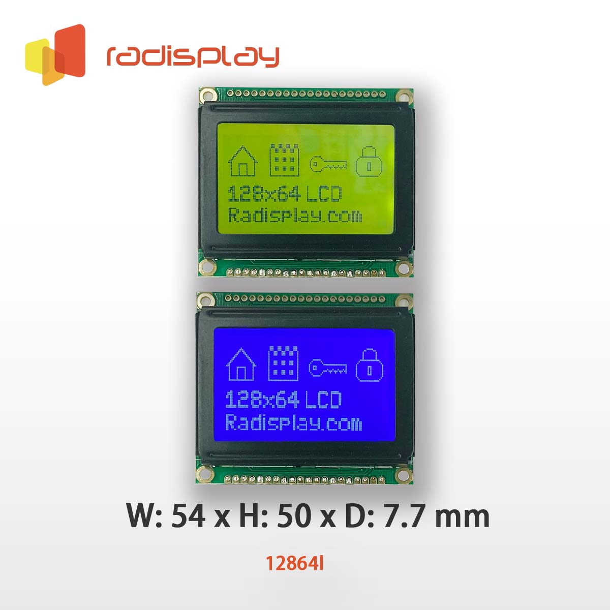 128x64 Dot matrix Graphic LCD (RD12864I ) – Radiant Electronics Limited