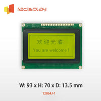 128x64 Dot matrix Graphic LCD (RD12864J-1 )
