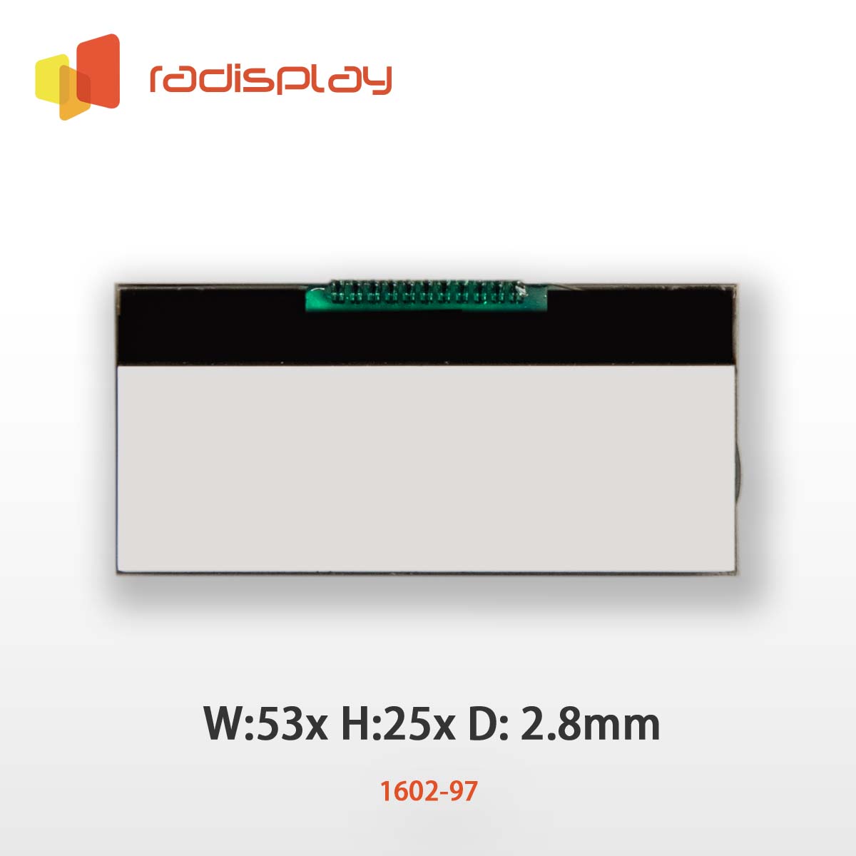 16x2 Character LCD (Chip on Glass) (RC1602-97)