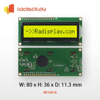 16x1 Character LCD Display Module