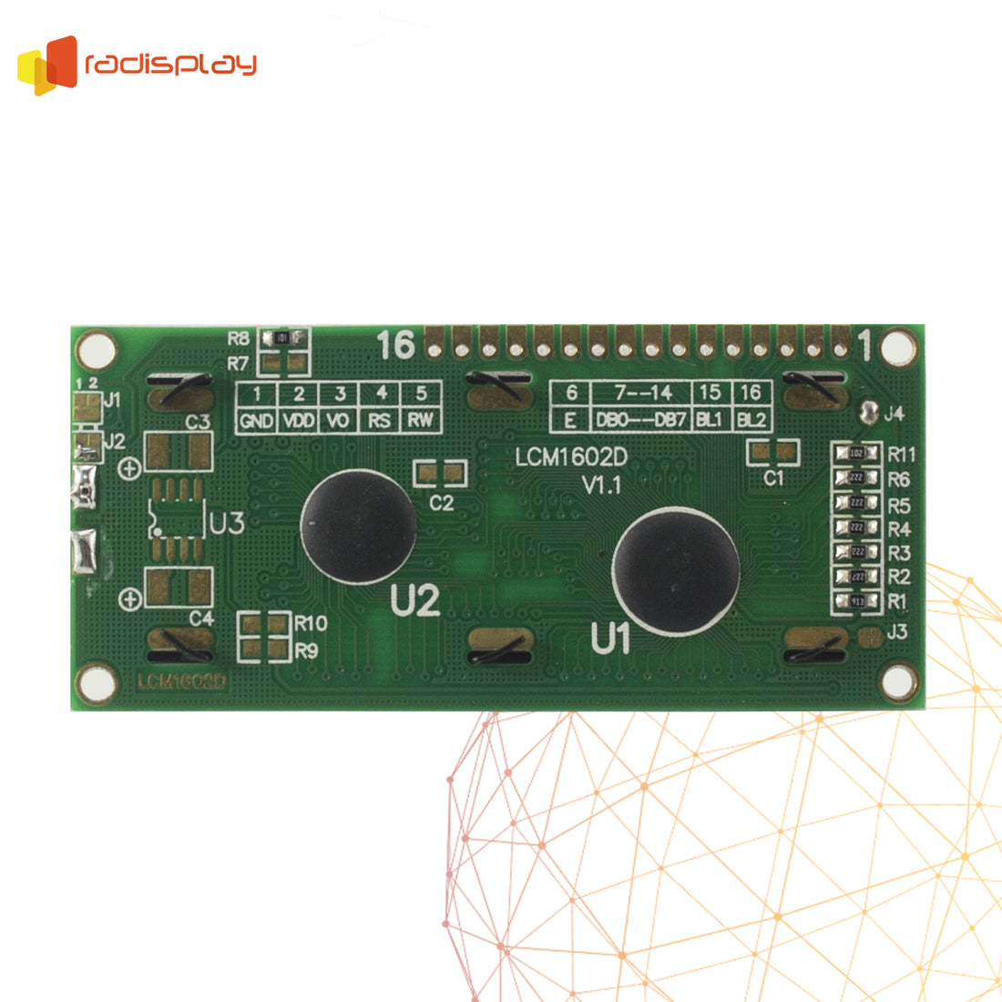 16x2 LCD Display Module, 1602 Character (Alphanumeric) Display ...