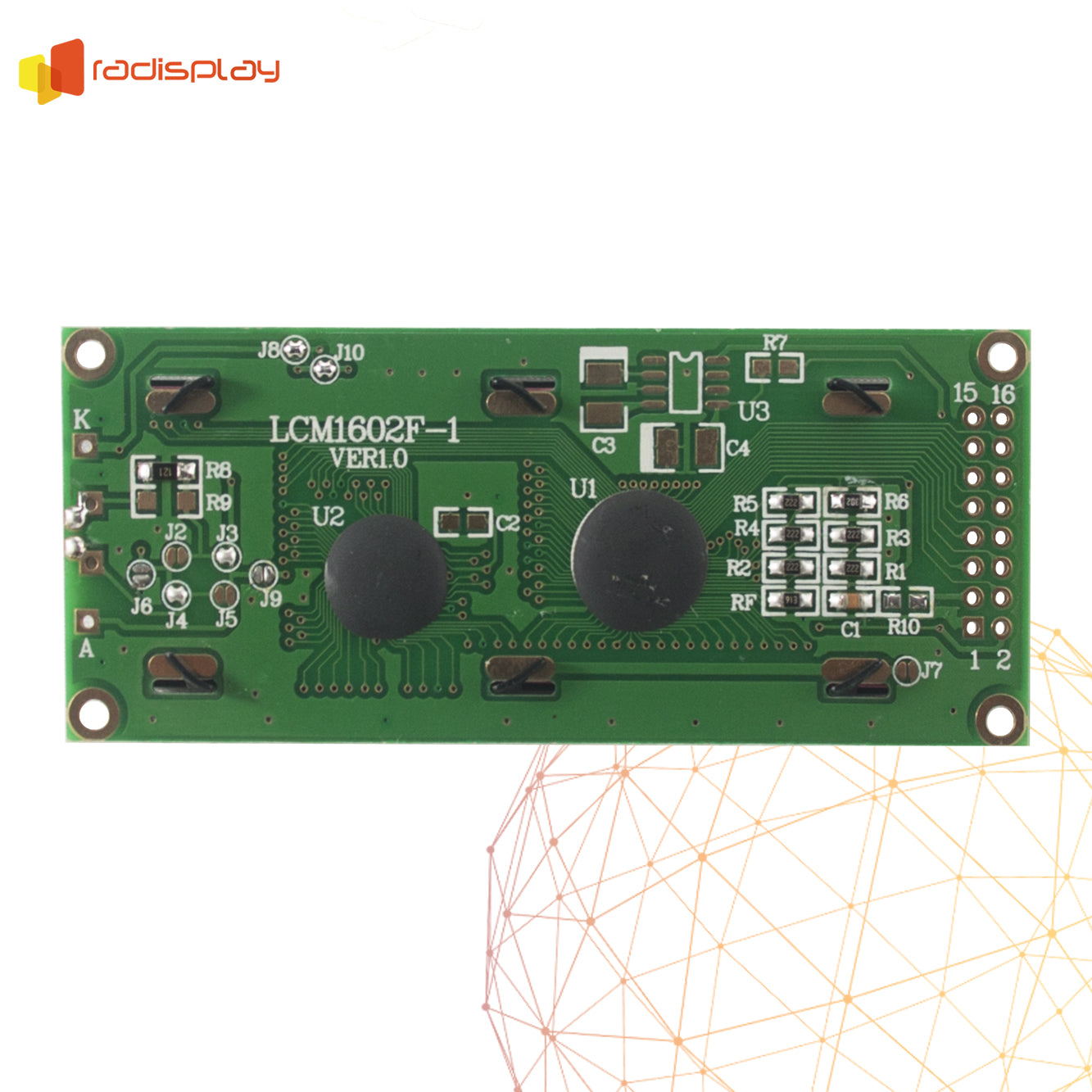 16x2 LCD Display Module (RD1602F), 1602 Character (Alphanumeric ...
