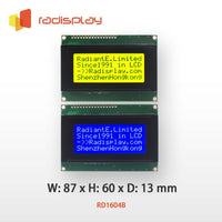 16x4 Character LCD Display Module (RD1604B)