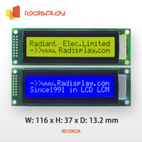 20x2 Character LCD Display Module (RD2002A)