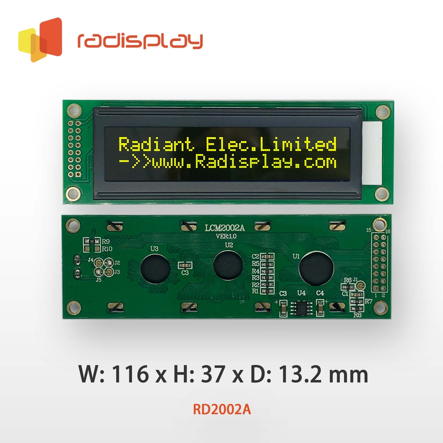 20x2 VATN Character LCD Display Module (RD2002A-VA)
