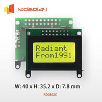 8x2 Character LCD Display Module, Small (RD0802C-1)